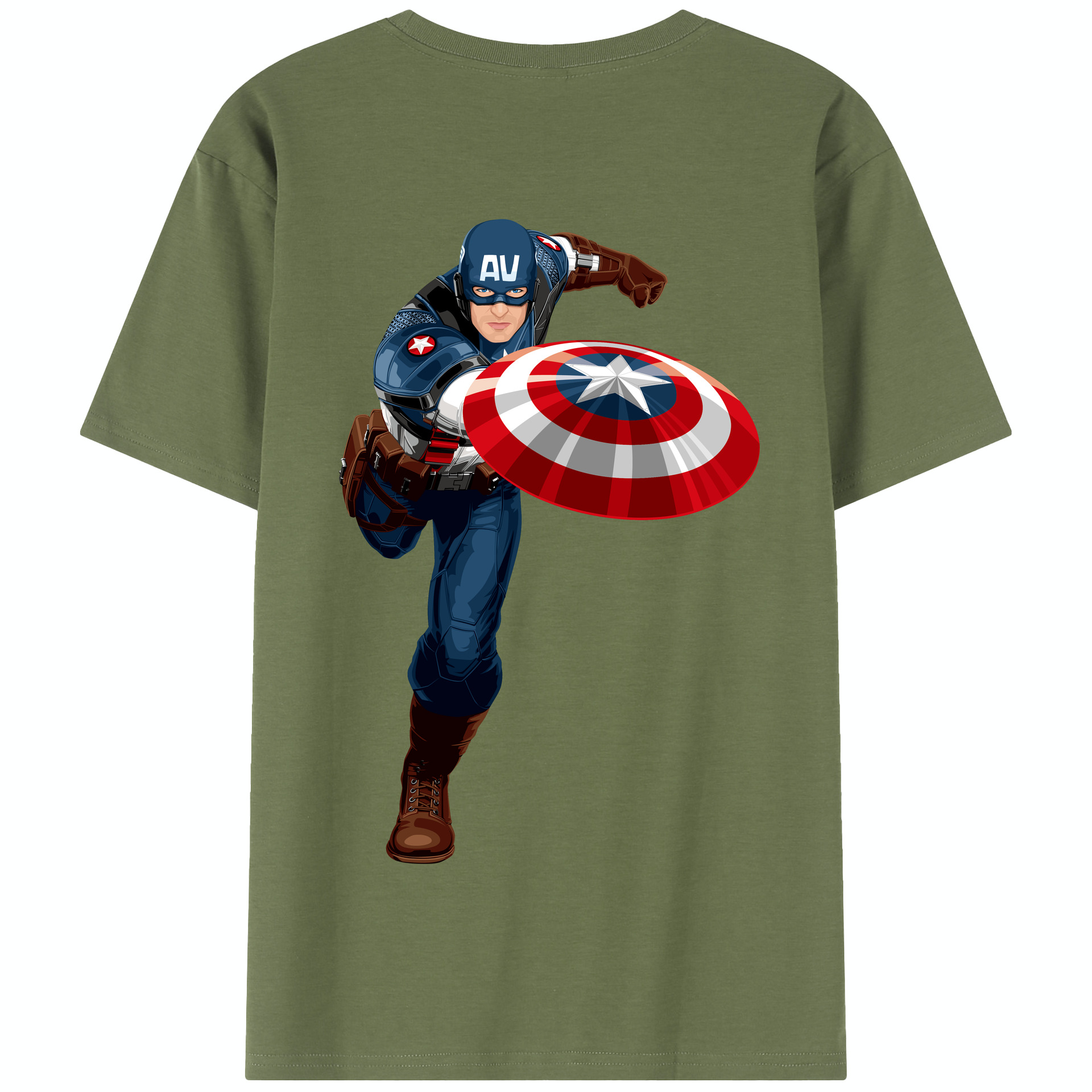 （画像用） アベンジャーズ The Avengers 綿100％半袖Tシャツ（背面プリント）